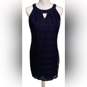 Maurices Navy Lace Dress Medium